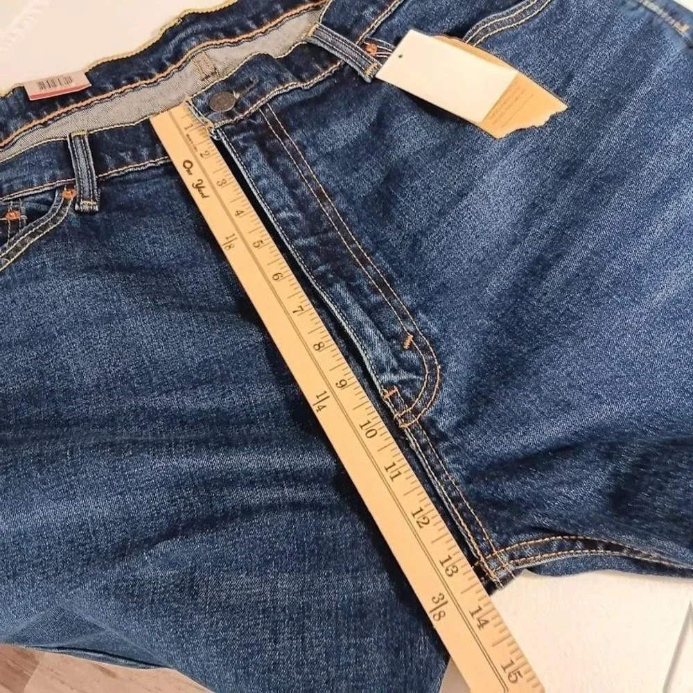 Levis 505 Jeans Mens 42x30 Blue Regular Fit Straight Leg Medium Wash Denim Pants
